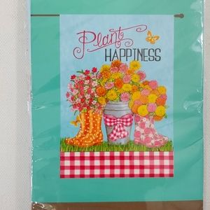 Rain or Shine Large porch art flag - Plant Happiness 28" x 40" Floral